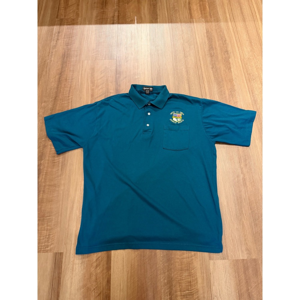 Jonathan Corey Polo Shirt Mens XL Teal 100th US Open 2000 Pebble Beach Golf
